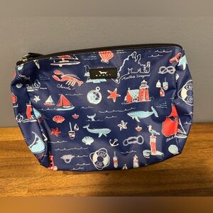 Scout Packing Heat Massachusetts Cape Cod Print Navy Toiletry Makeup Bag Pouch